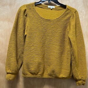 Madewell Ribbed Mustard Yellow Top
